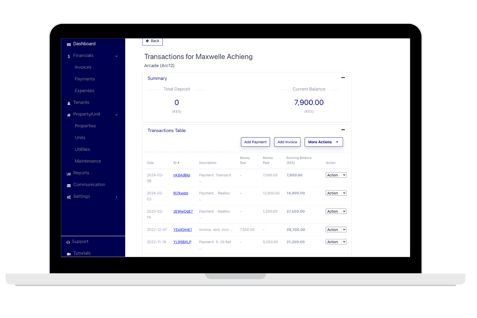 How to add a tenant on Bomahut Property Management System